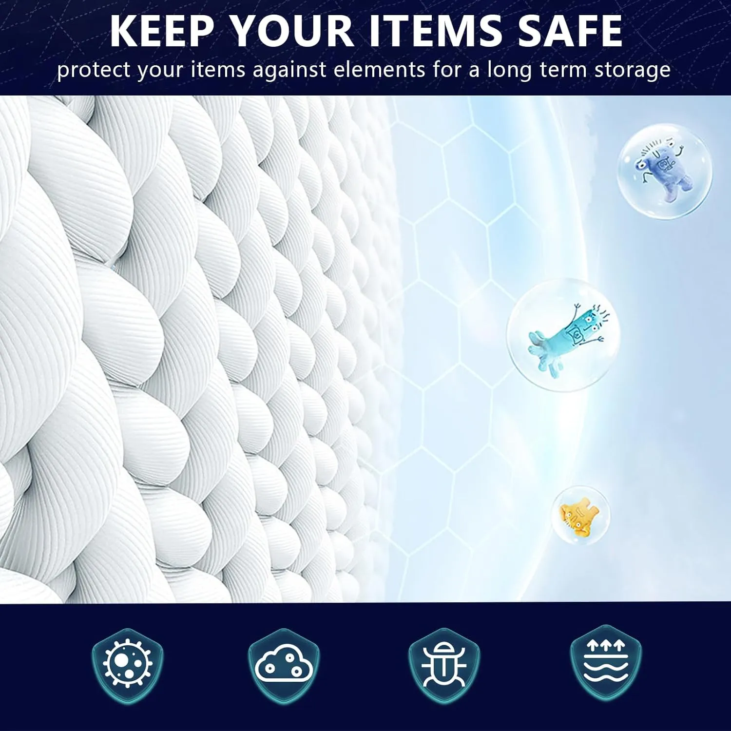 Vacuum Seal Bags for Clothing with Electric Pump, 15 Pack (3 Jumbo 3 Large 3 Medium 3 Small 3 Roll Up) Space Bags Vacuum Storage Bag for Travel, Luggage, Blankets, Bedding