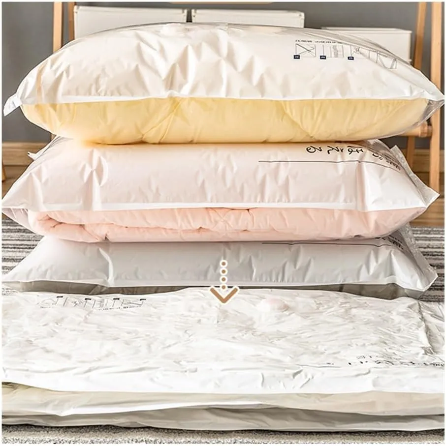 Vacuum Storage Bag Pumping Cotton Quilt Compression Bag Packing Finishing Vacuum Bag Thickening Clothes Storage Bag(Bear,50 X 70cm)