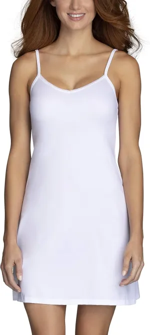 Vanity Fair Women's Full Slip, V Shaped Neckline with Lace Trim Detail