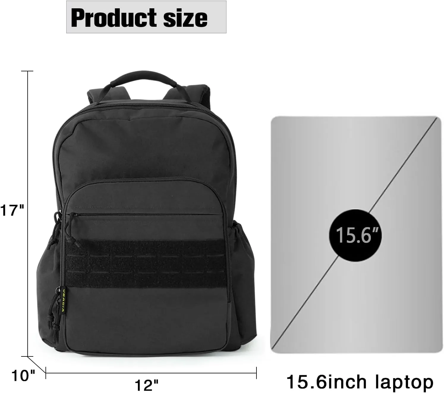 VEAGIA Tactical Travel Laptop Backpack For Men Large Heavy Duty Work Backpack Airline Approved Hiking Waterproof Backpack