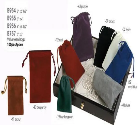 Velvet Bags - 100/Pack 5"