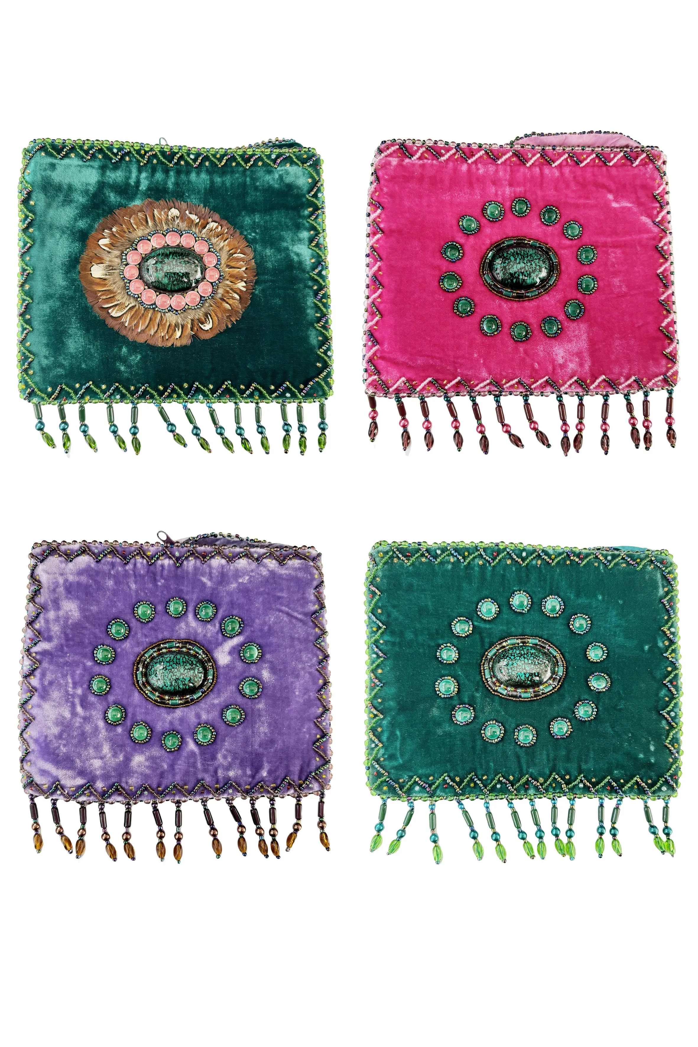 Velvet CrossBody Bag AB338-Stone