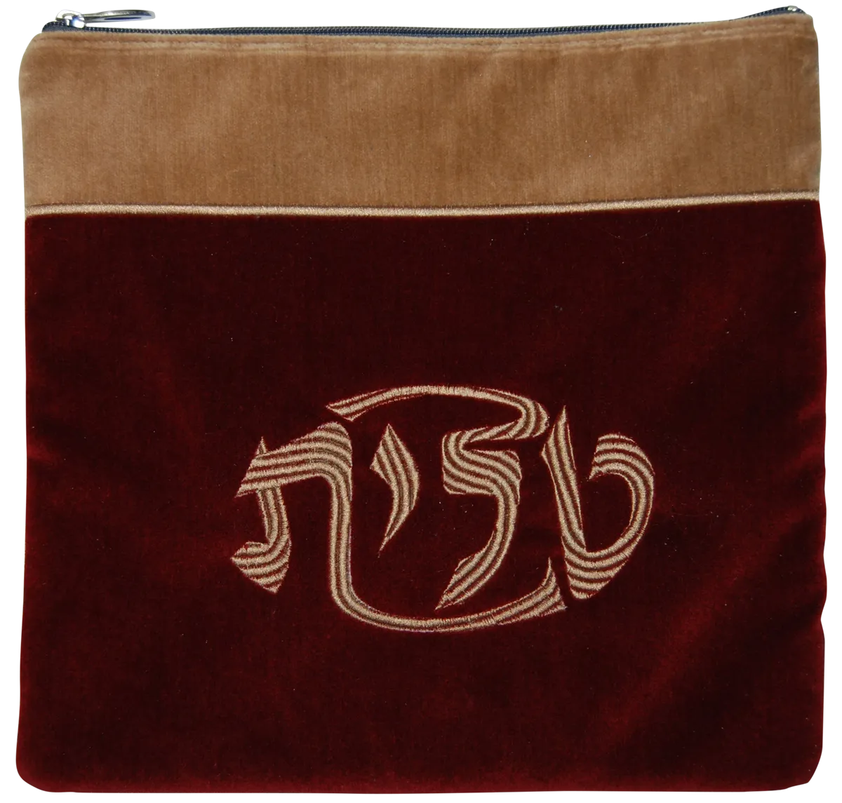 Velvet Tallis and Teffilin Bag 2 Color Bag With opposite color Embroidery