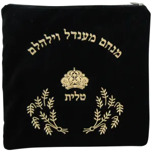 Velvet Tallis Bag with Wheat Stalks
