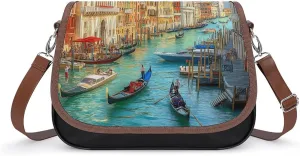 Venice Grand Canal Fashion Crossbody Bags Purses for Women Funny Printing Shoulder Handbags Bag