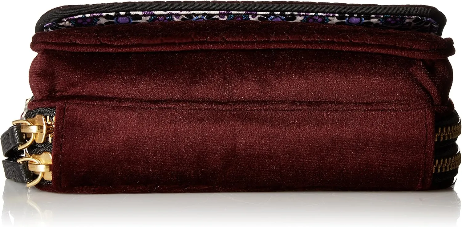 Vera Bradley Iconic RFID All in One Crossbody/Wristlet/Shoulder Bag, Velvet
