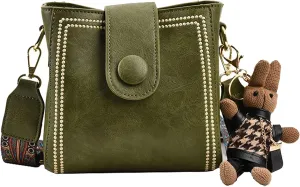 Vintage Fashion Bag With Adjustable Wider Shoulder Strap, Vintage Retro Small Water Bucket Bag