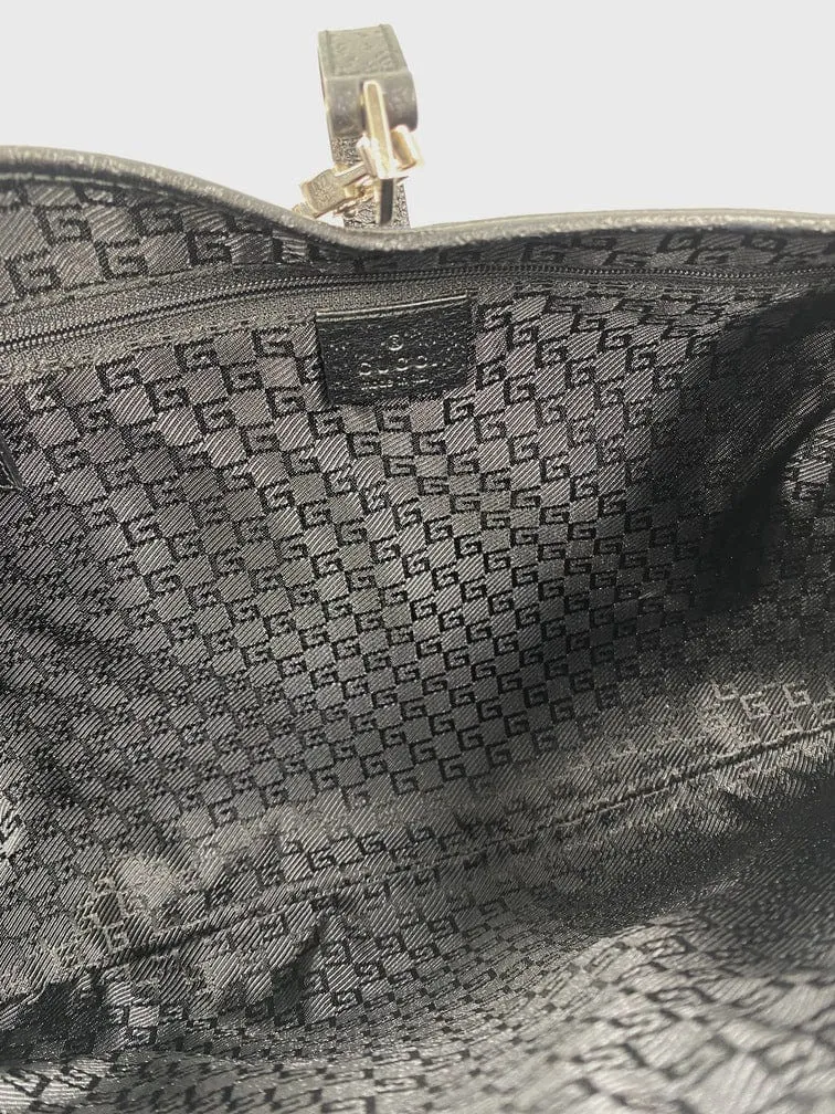 Vintage Gucci Jackie Bag with Bamboo Handle - Black