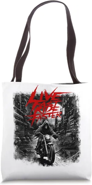 Vintage Motorcycle Clothing Ride Free Anarch Biker Anarchist Tote Bag