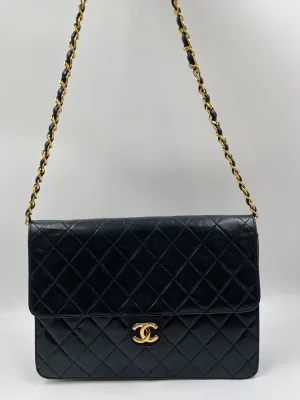 Vintage Navy Chanel Flap Bag