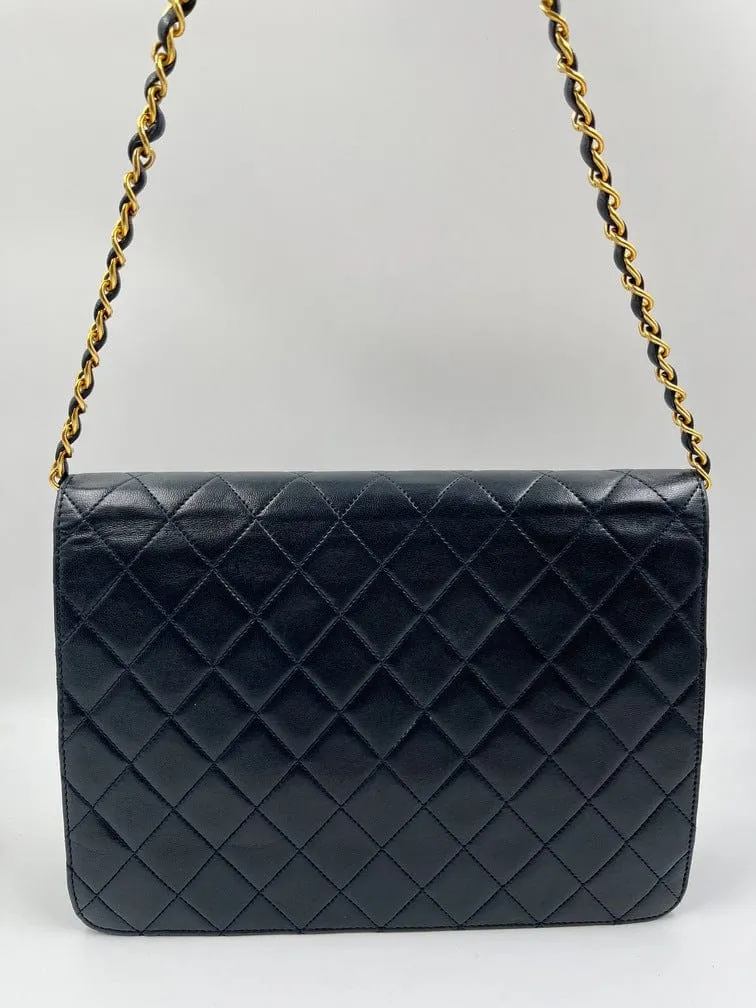 Vintage Navy Chanel Flap Bag