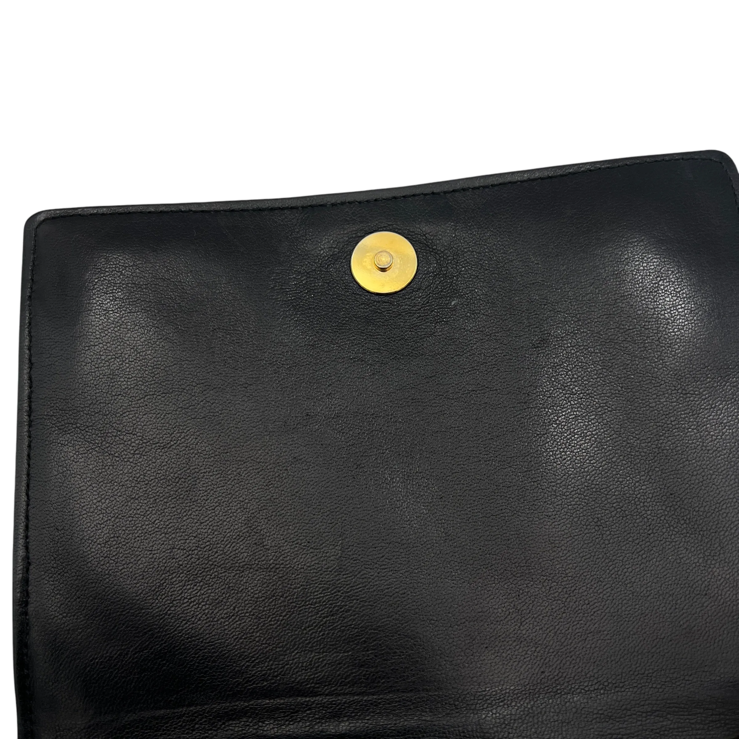 Vintage Shoulder Bag Black in Lambskin, Gold hardware