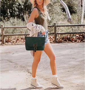 Vintage Style Vegan Leather Crossbody Bag, Brown Shoulder Purse with Built-in Wallet