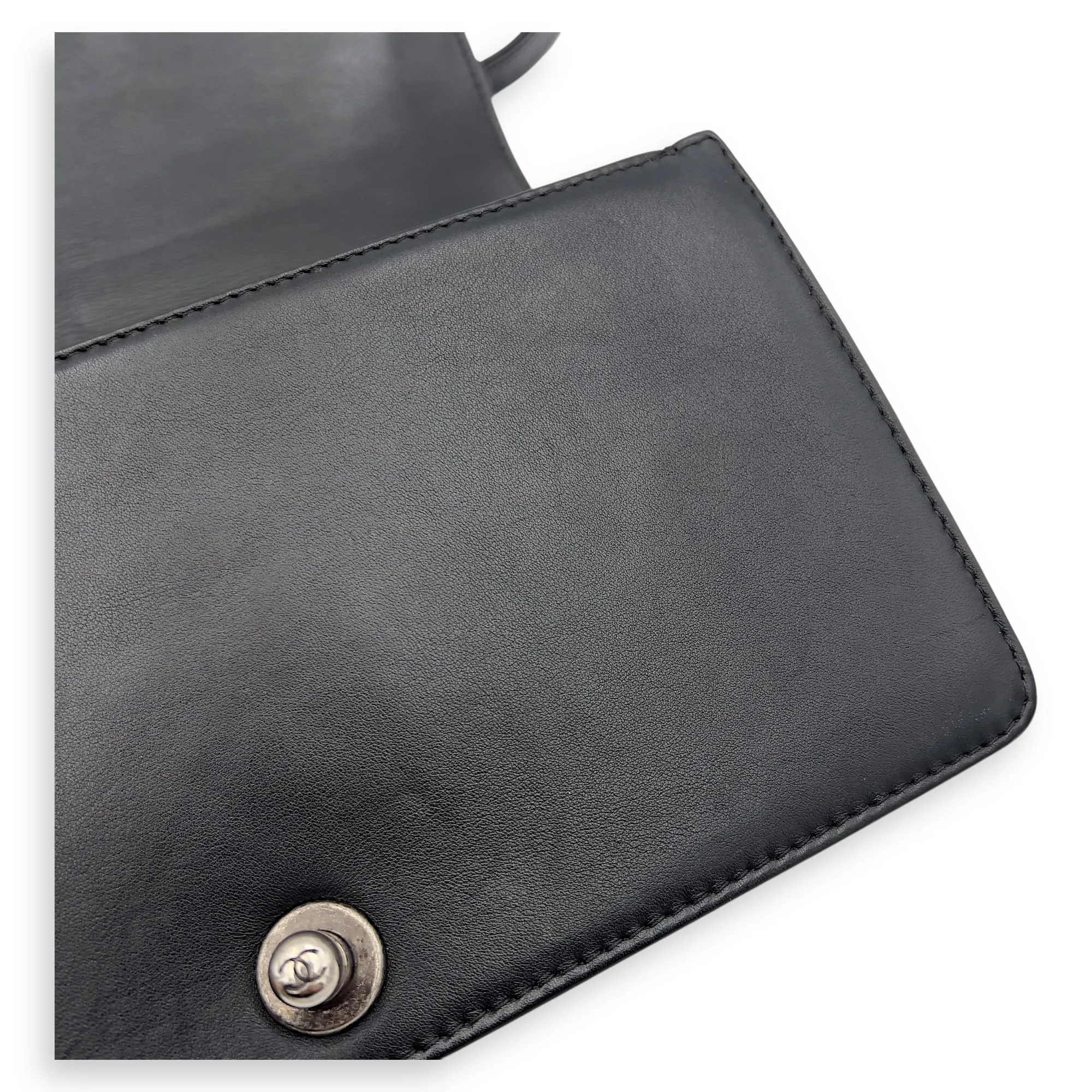Virtual Shoulder Old hardware Lambskin, Medium Black Bag Ruthenium Boy Wholesale in