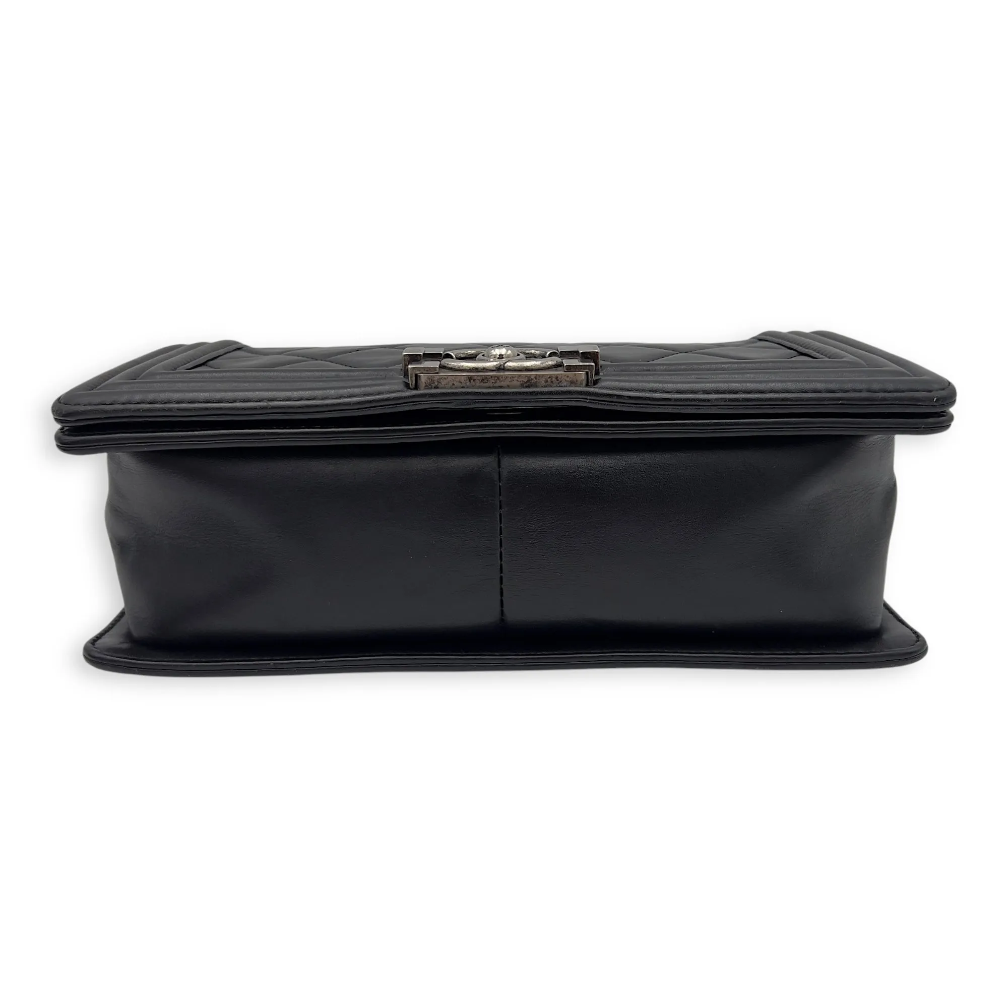 Virtual Shoulder Old hardware Lambskin, Medium Black Bag Ruthenium Boy Wholesale in