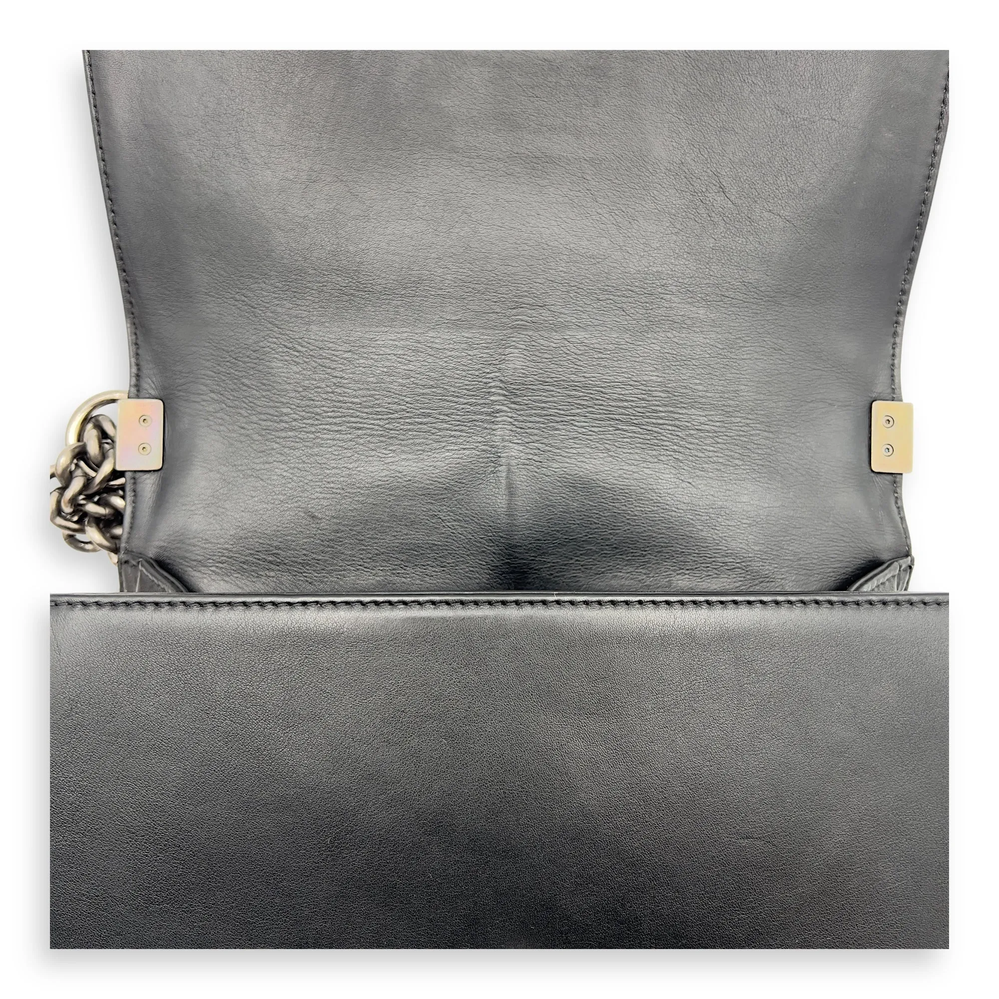Virtual Shoulder Old hardware Lambskin, Medium Black Bag Ruthenium Boy Wholesale in