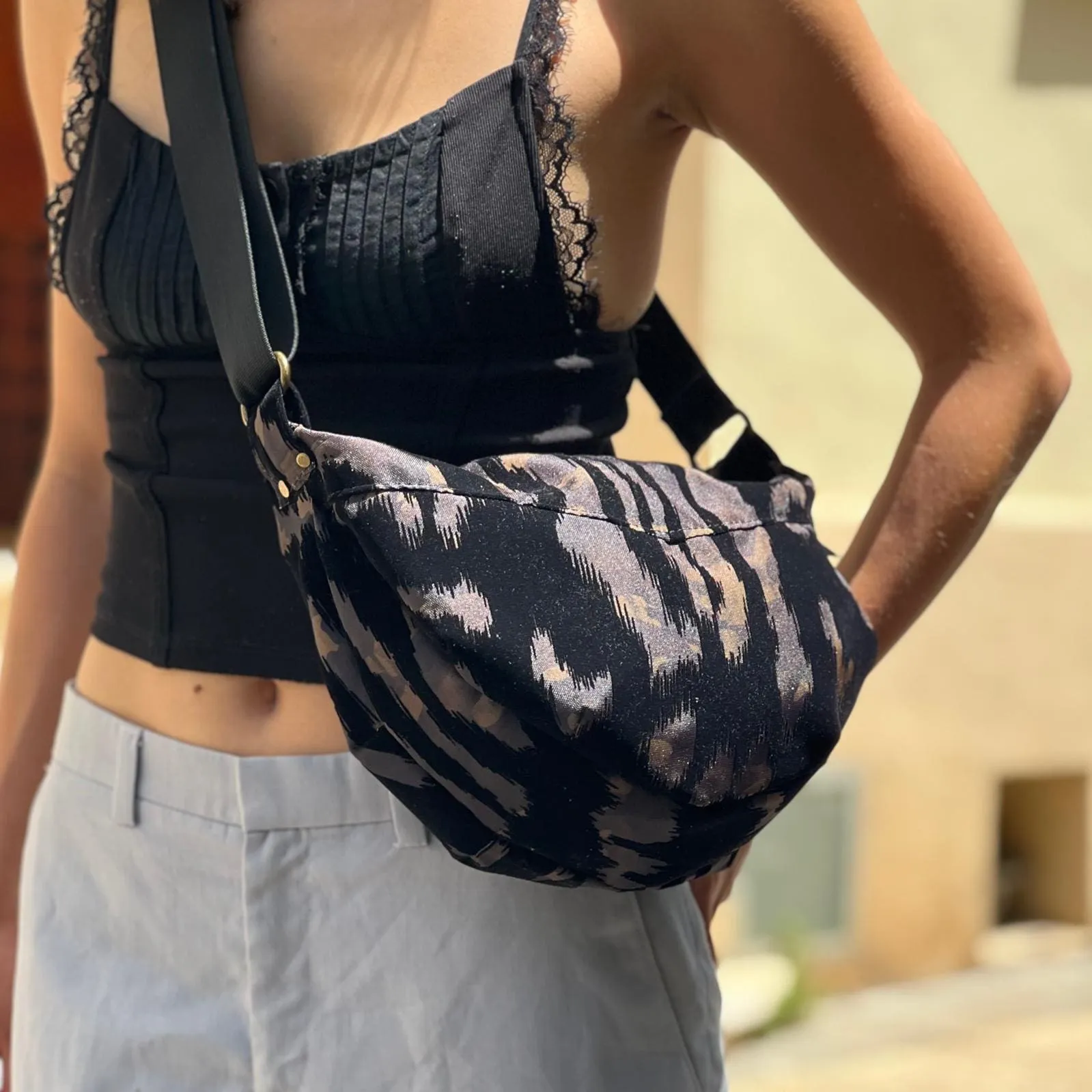 Vital Side Bag with Velvet Accents