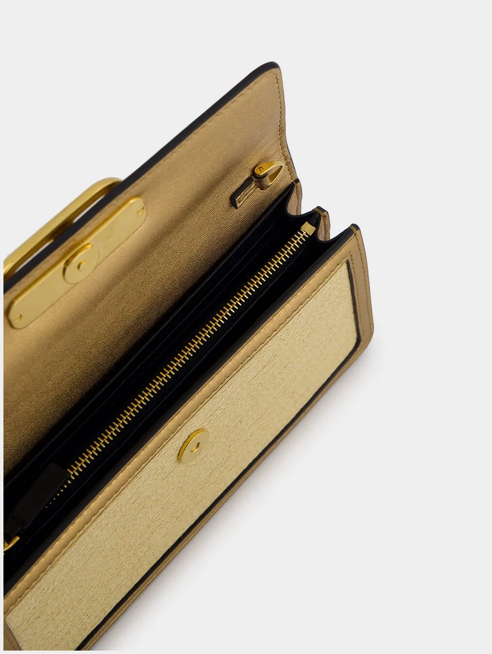 VLogo Signature Wallet With Chain In Raffia