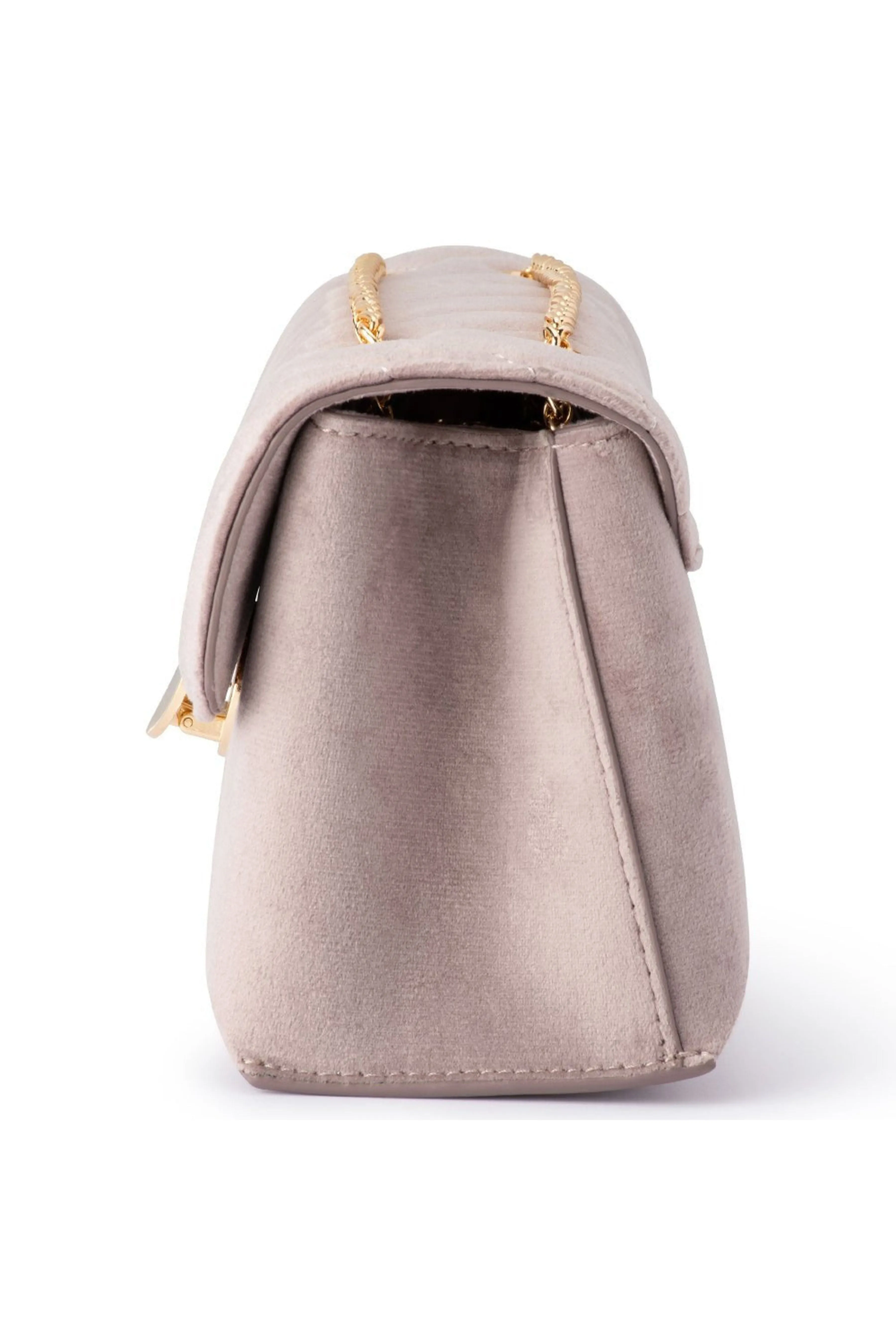 Wanda Velvet Shoulder Bag - Mushroom
