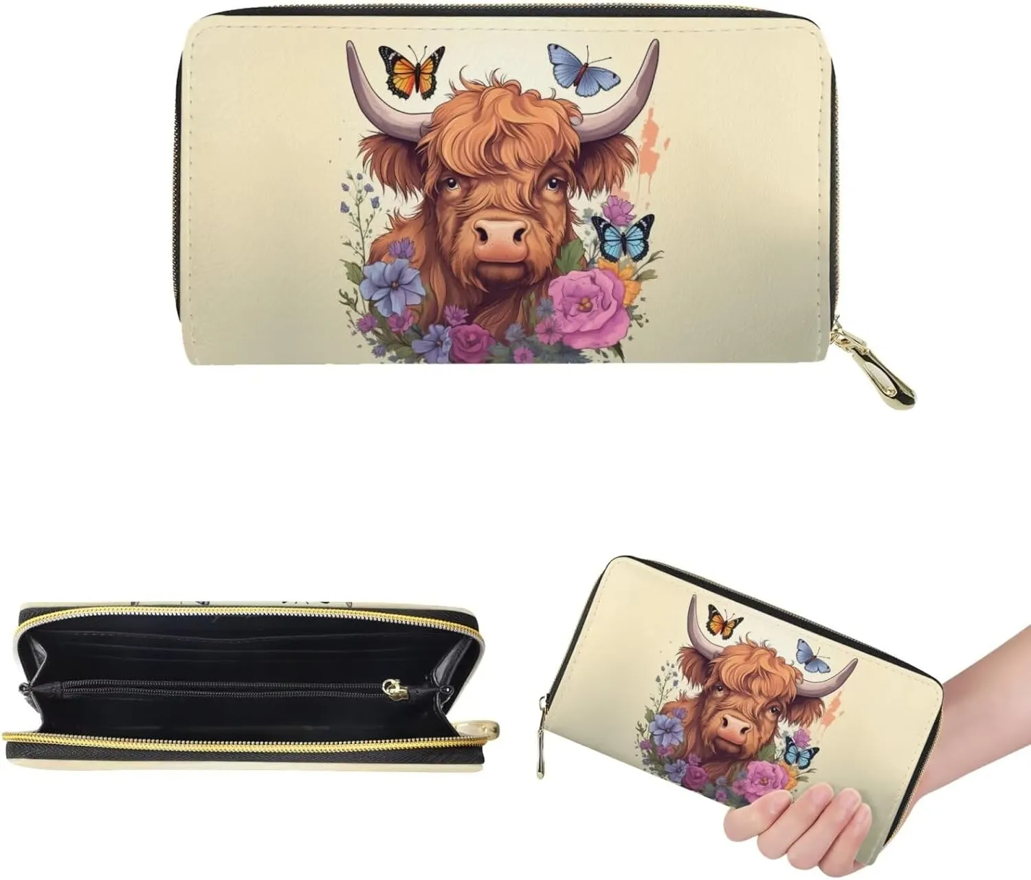 WELLFLYHOM Handbag and Wallet Set Magic African American Woman Shoulder Bag Top Handle Bag Tote Purse for Women
