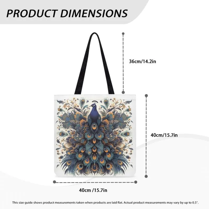 Western Highland Dog Canvas Tote Bags Corgi Puppy Big Handbag Pumpkin Maple Leaves Shoulder Bag for College Grocery