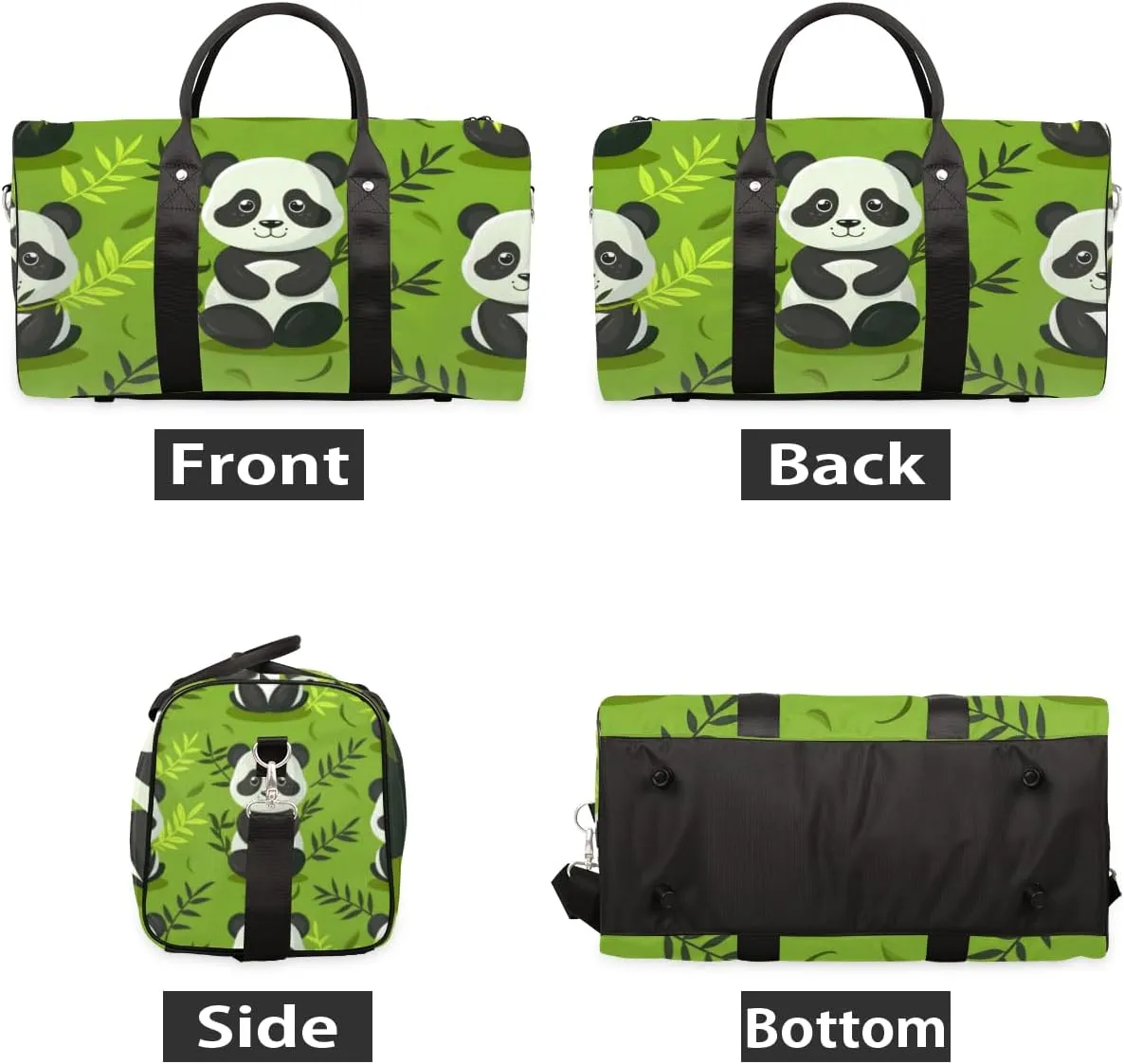 Wildlife Panda Travel Duffle Bag for Women Men Gym Duffel Foldable Bag Waterproof Weekender Asian Art Duffle Tote