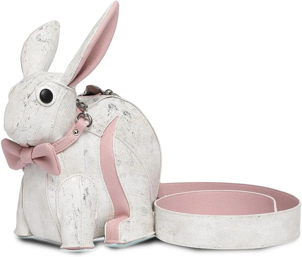 Women Shoulder Bag PU Leather Handbag Crossbody Bag Lovely Rabbits Shape Messengers Bag Shopping Dating Bag for Travel