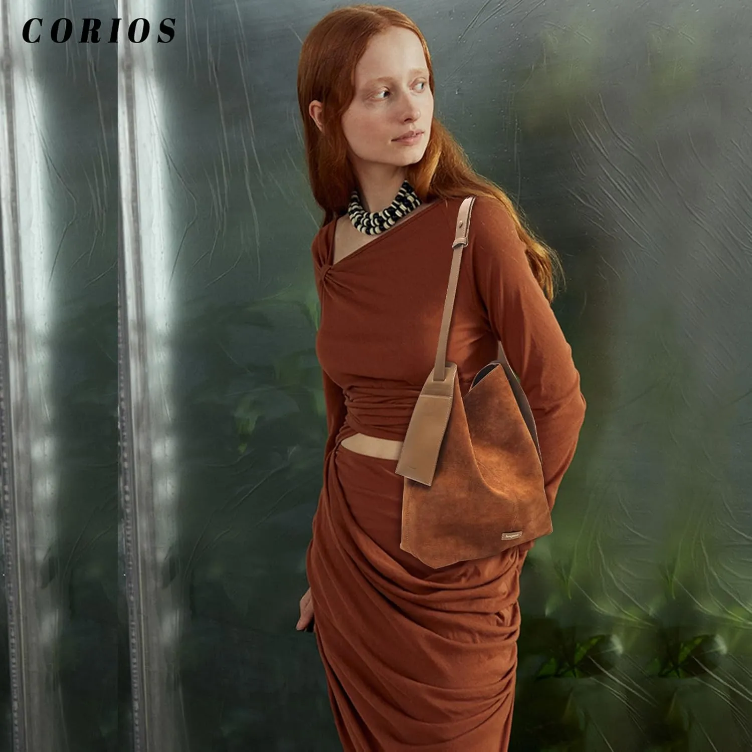 Women Suede Handbag Winter Fall Shoulder Bag Large Capacity Tote Bag Vintage Crossbody Bag Soft Top Handle Bag