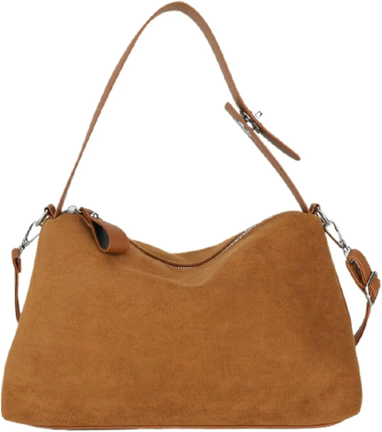 Women Suede Tote Bag Vintage Velvet Crossbody Bag 2025 Shoulder Bag Fall Winter Handbag Pillow Purse