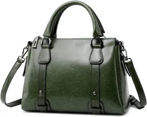 Women Vintage Shoulder Bag Satchel Genuine Leather Handbag Crossbody Bags