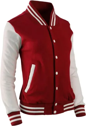 Women's Baseball Jacket Varsity Cotton Letterman Jackets