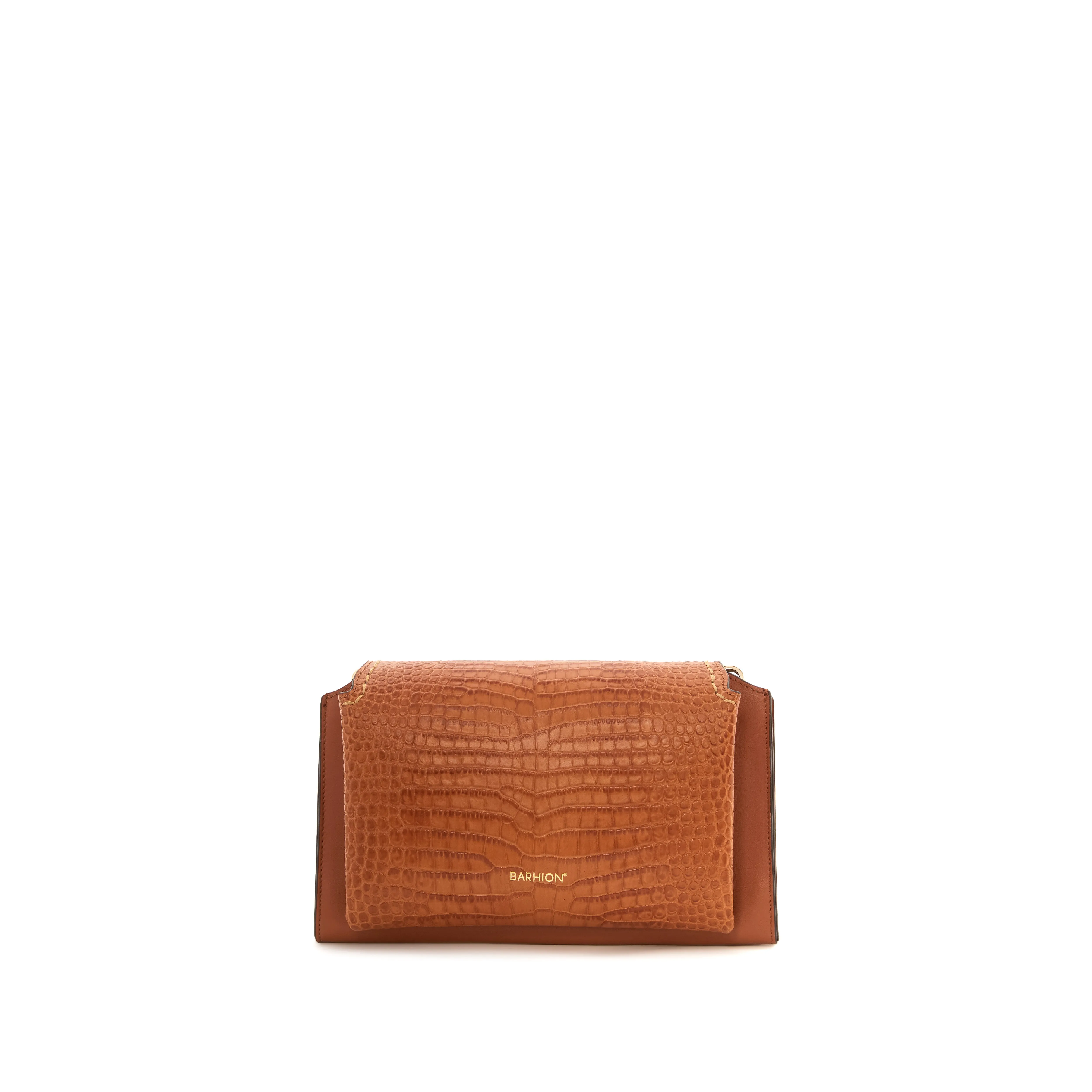 Women's Calf Leather Crocodile Embossed Handmade Crossbody Bag W20009
