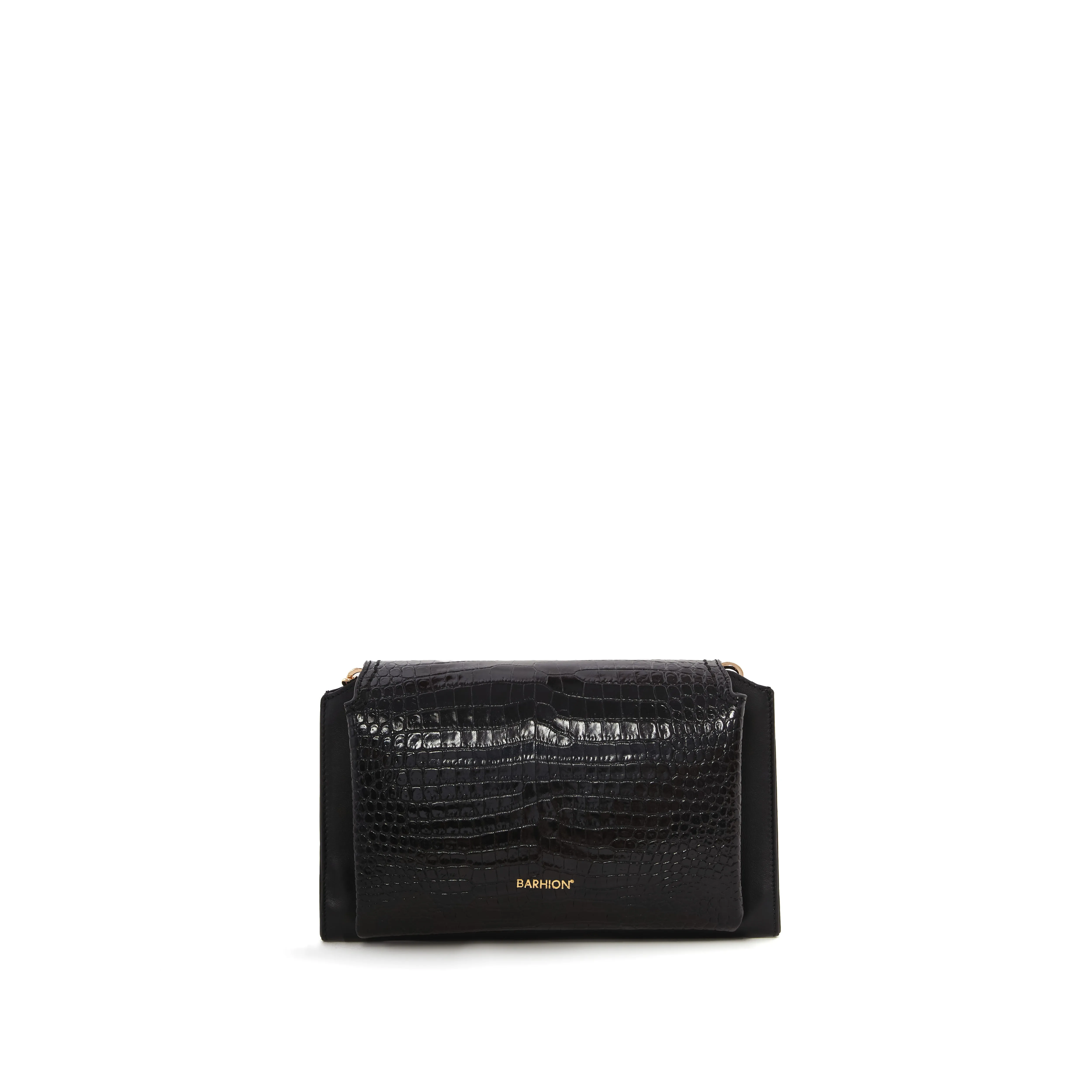 Women's Calf Leather Crocodile Embossed Handmade Crossbody Bag W20009