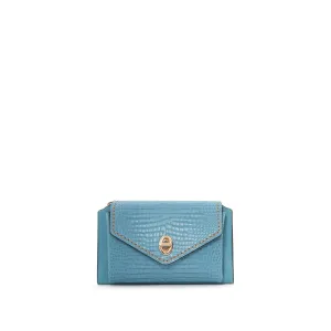 Women's Calf Leather Crocodile Embossed Handmade Crossbody Bag W20009