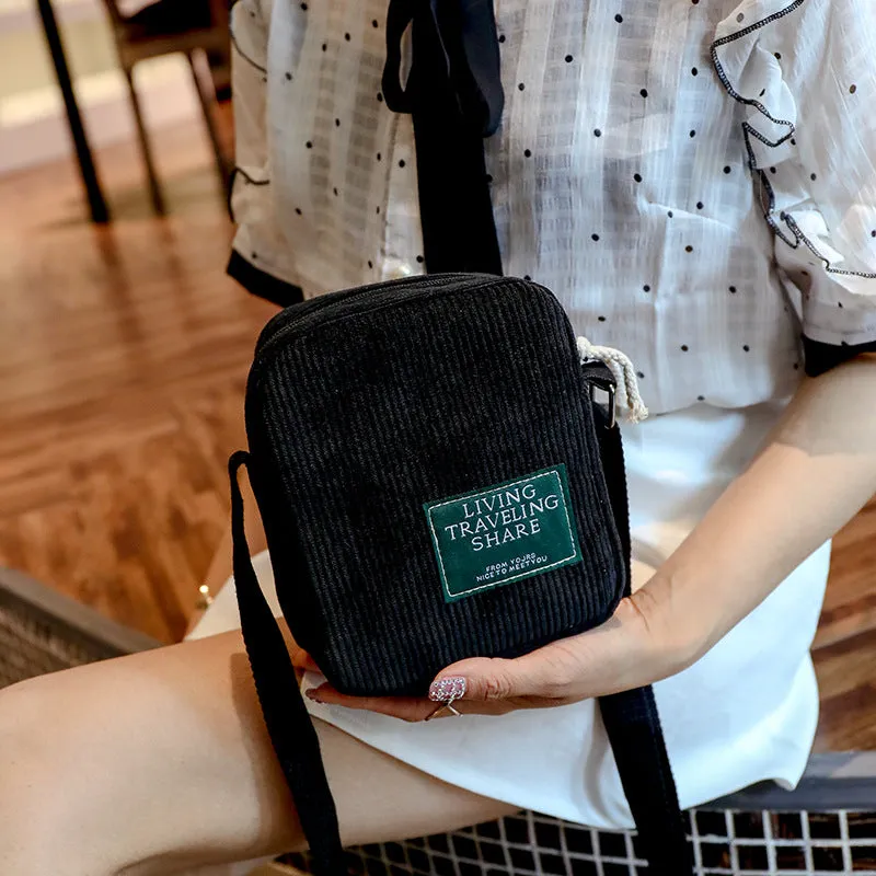Women's Corduroy Retro Easy Matching Mini Cloth Crossbody Bags