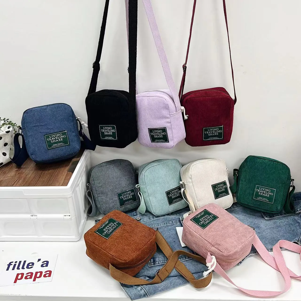 Women's Corduroy Retro Easy Matching Mini Cloth Crossbody Bags