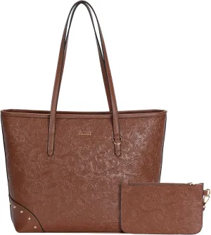 Womens Embossed Tote Bag Large Handbag With Purse Western Style Work Bags Teacher Laptop Handbag Shoulder Bag