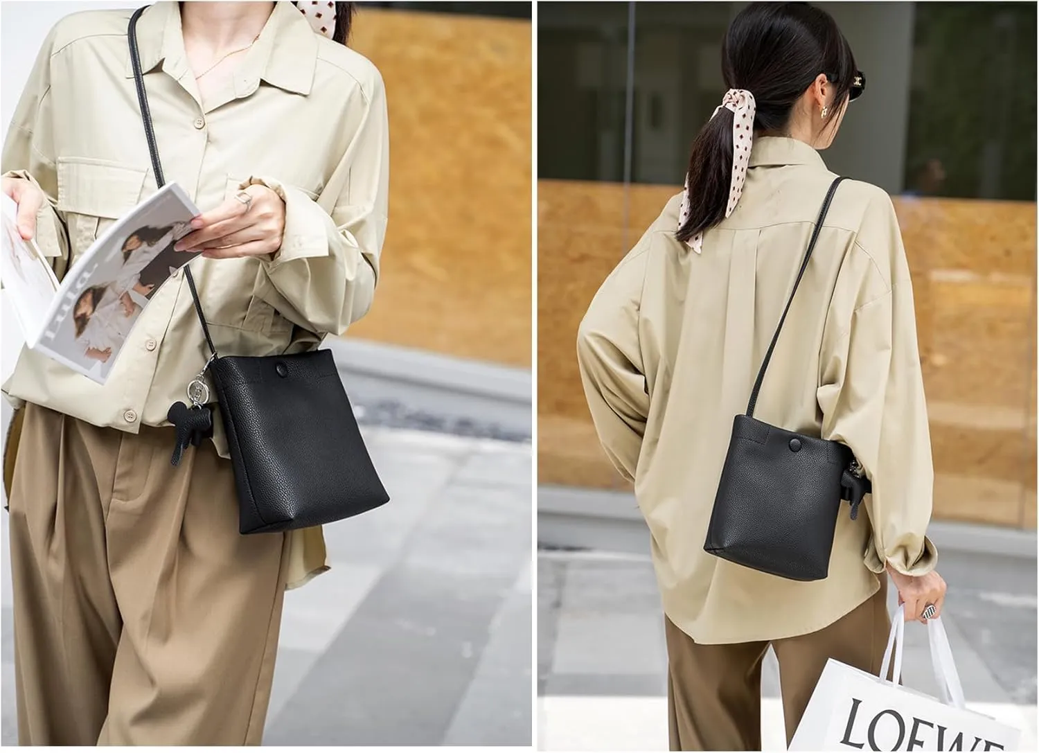 Womens Genuine Leather Crossbody Bags Shoulder Handbags for Women