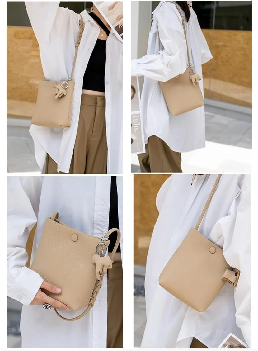 Womens Genuine Leather Crossbody Bags Shoulder Handbags for Women
