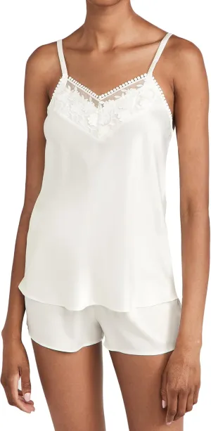 Women's Kylie Charmeuse Cami Set with Lace