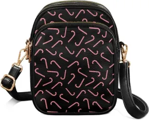 Womens Multi Pocket PU Leather Cross Body Bag Adjustable Strap Shoulder Handbags Cell Phone Purse Wallet