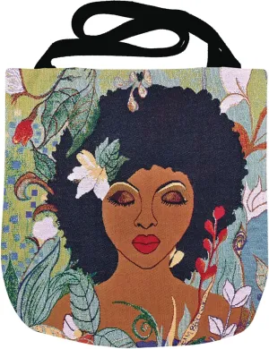 Woven Tote Bag for African American Women, for Work Gym Travel Shopping Casual