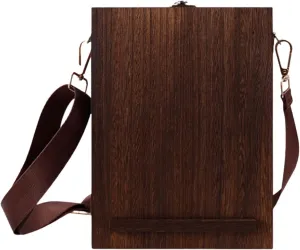 Writers Messenger Wood Box Arts Easel Box Art Supplies Postman Bag Artist Writing Box Tabletop Easel Box for Markers Outdoor