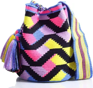 WYOU Designer Collection Hobo Bag Wayuu Crochet, Large