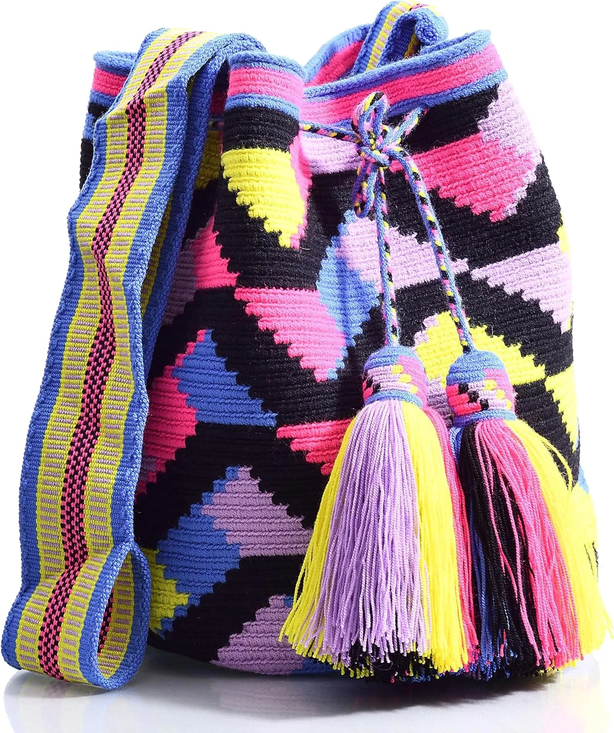 WYOU Designer Collection Hobo Bag Wayuu Crochet, Large