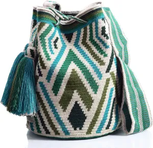 WYOU Designer Collection Hobo Bag Wayuu Crochet, Large