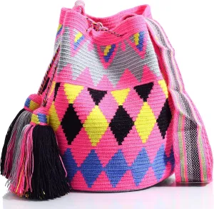 WYOU Designer Collection Wayuu Bag Crochet, Large