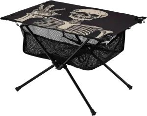 xigua Funny Skull Folding Camping Table,Portable Camp Table with Carry Bag Beach Table Folding Table for Picnic, Camp,Party,Travel221