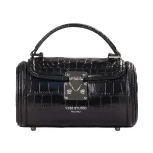 Yese Studio Women's Jennie Black Cocco Long Crossbody Bag, Size: 20cm X 12cm X 12cm