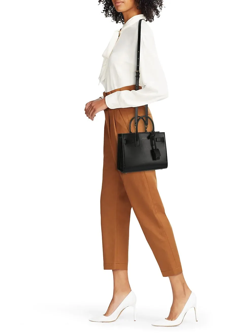 YSL SAINT LAURENT SAC DE JOUR NANO LEATHER SATCHEL